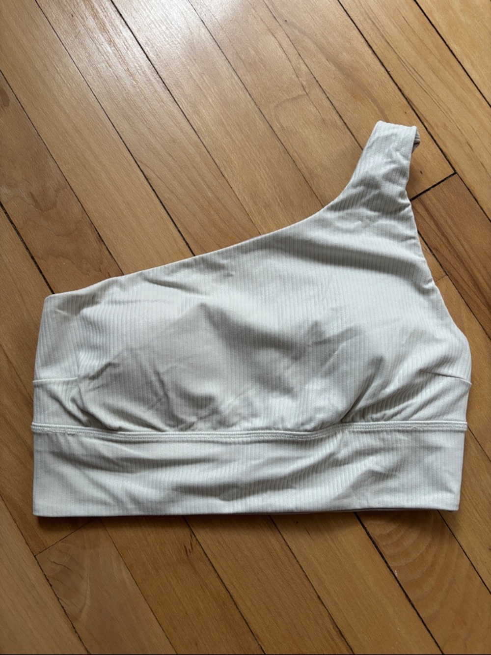 lululemon athletica One-Shoulder Ribbed Bralette - Light Cream